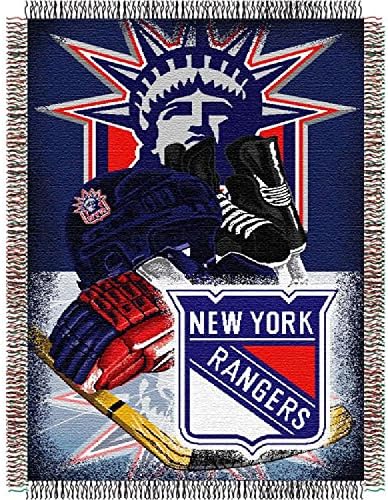 Oficialmente licenciado NHL Homefield Ice Advantage Tapestry Throw Blanket, 48 x 60, Multi Color