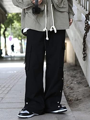 Calças de carga Unotobe Mulheres relaxadas em forma direta homens ao ar livre calças de trabalho com bolsos
