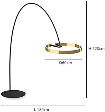 Linalmente luminária de chão LED luminárias pós -modernas para a sala de estar quarto de estudo decoração clara nórdica anel