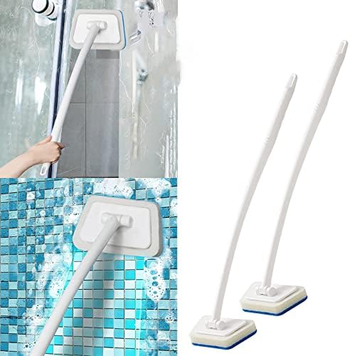 Qonioi 2pcs removível pincel de banheira multifuncional pincel de telha pincel de vidro de vidro de vidro de limpeza de limpeza
