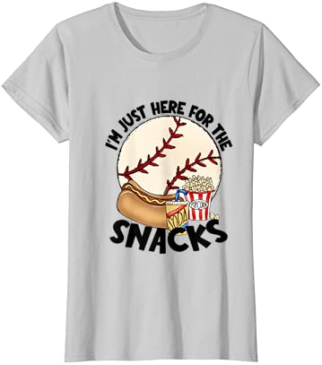 Retro, estou aqui apenas para os lanches engraçados de camiseta amante de beisebol