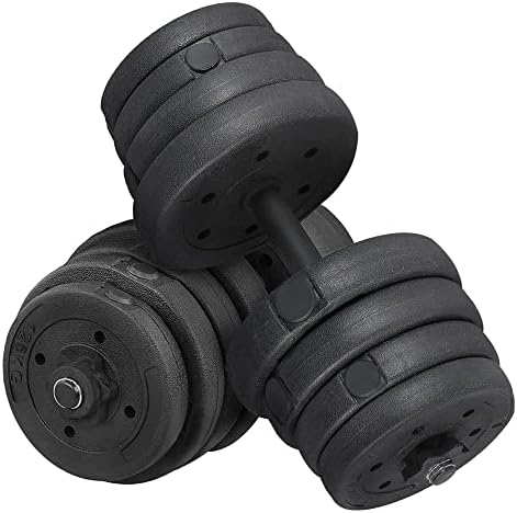 Dumbbell ajustável conjunto para exercícios em casa e academia, preto