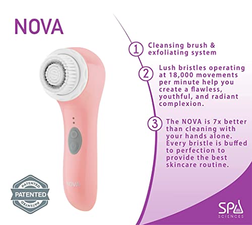 Spa Sciences Nova - Sistema de escova de limpeza facial sônica patente