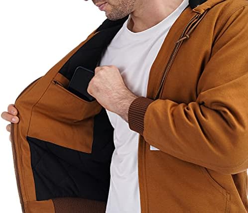 Moerdeng Men's Colled Flannel forrado jaqueta ativa