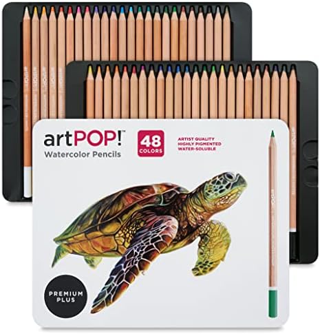 ARTPOP! Lápis premium e aquarela, 72 cores vibrantes, qualidade do artista profissional, cores solúveis em água para