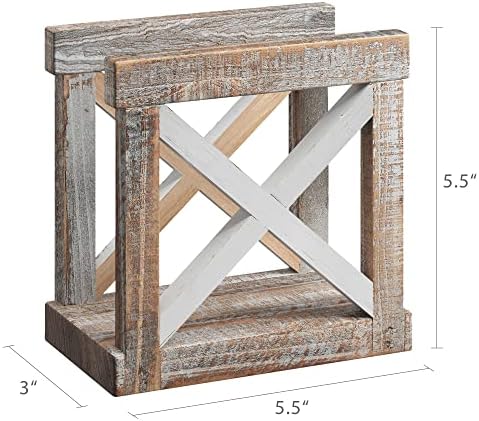 Barnyard projeta o porta -guardarinhos da fazenda para os titulares de guardanapos de mesa para cozinha, o country francês vintage