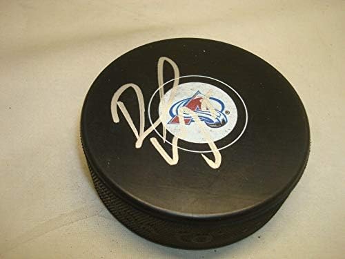 David Warsofsky assinou o Colorado Avalanche Hockey Puck autografado 1a - Pucks autografados da NHL