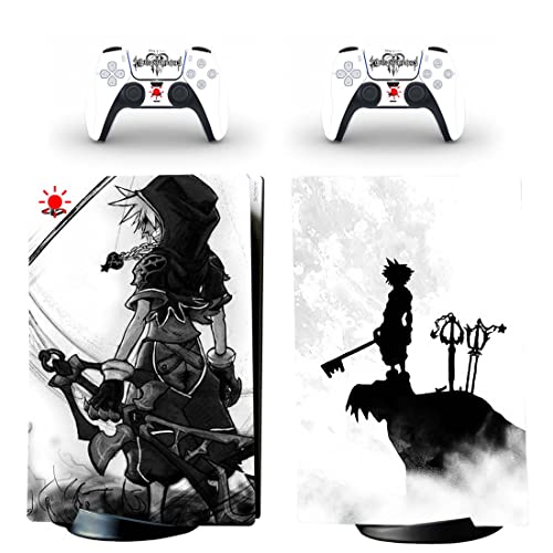 Jogo The Sora Kingdom Role-Playing PS4 ou PS5 Skin Stick Hearts para PlayStation 4 ou 5 Console e 2 Controllers Decal Vinil V11179