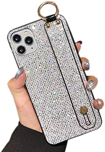 Poowear compatível com o iPhone 13 Pro Max Case, Luxo Bling Bling Shiny Rhinestone Diamond Stand Stand Glitter Sparkle Diamond