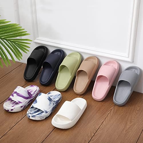 Shevalues ​​travesseiros sandálias de slides macios para homens homens não deslizam sapatos de banho chinelos de verão slides de
