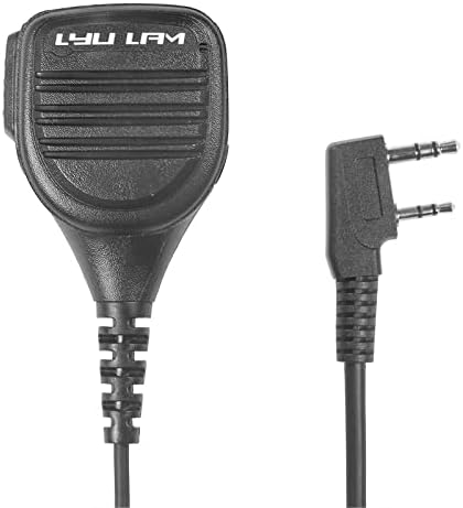 LYU LAM Heavy Speaker Mic Shoulder Microphone Compatible with Baofeng Radio Pofung Walkie Talkies UV-5R UV-5RA UV-5RE UV-5RE Plus BF-888S BF-88A BF-F8HP BF-H6 BF-9R UV-82 UV-82HP P10UV P11UV P15uv