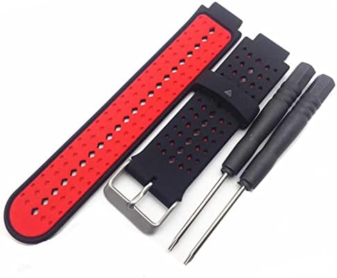 Dzhtus Soft Silicone Watch Straption Substitui Wel Watch Band para Garmin Forerunner 220/230/235/620/630 WatchBand com ferramentas