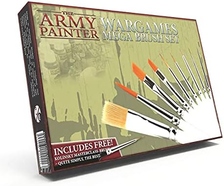 O conjunto de tinta mega pintor do exército - Mega pincel conjunto de pincéis - kit de pintura em miniatura de 60 tintas acrílicas e 10 pincéis de tinta em miniatura de gamera