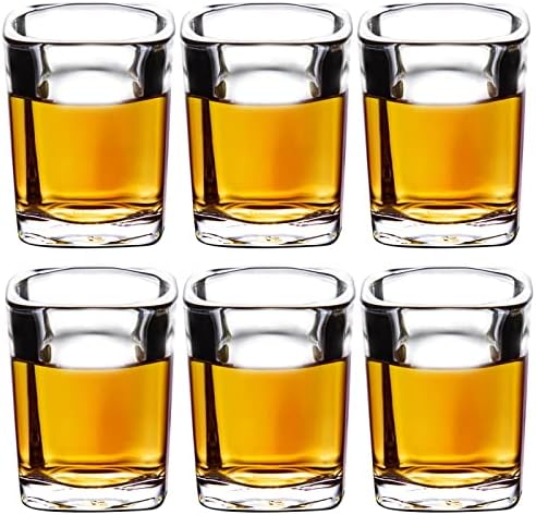 Paracia de copos de tiro de 2, copos frios com base pesada, copos pequenos líquidos para expresso Coffee Whisky Vodka,