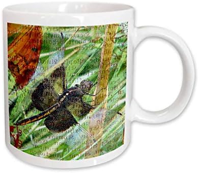 3drosrose libélula voa para longe caneca de cerâmica, 11 onças