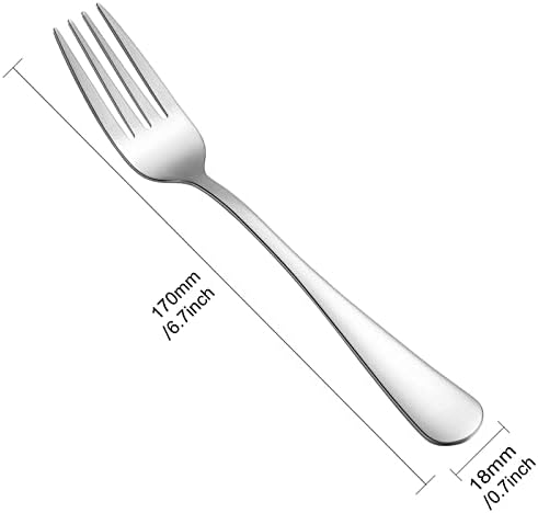 Forks de 24 peças Conjunto de talheres, garfos de talheres de 6,7 polegadas, garfos de mesa, garfos de talheres, espelhos