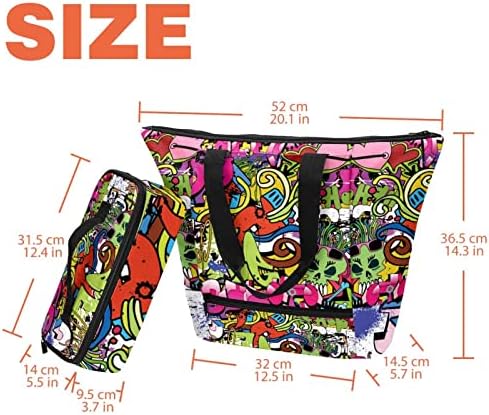 Laptop de viagem Bag para mulheres, sacola de trabalho de pintura de doodle abstrato com bolsa de bolsa de lancheira