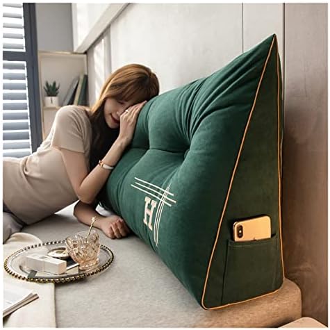 EEBI Removível Casagem Velinha de Cordeira Villow Triangular Backrest Pillow para um sofá macio de casal Leitura grande, jogando