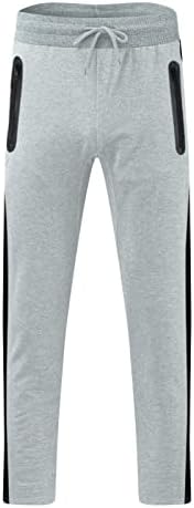 Calça de moletom fofa com zíper as calças de ginástica esportivas casuais bolsos calças de rua masculino masculino