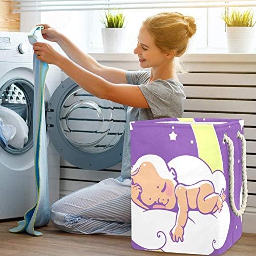 Cesta de lavanderia Deyya com Handles Hampers para cestas de armazenamento de roupa de lavander