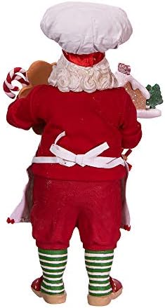 Kurt S. Adler 10,5 polegadas Fabriché Gingerbread Chef Santa, Multi