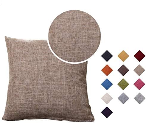 Yinge Removable Throw Phils, travesseiros de linho artificial Tampas de almofadas de cor pura de cor, travesseiros decorativos, para