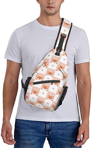 Bolsa de estilingue fox fox para mulheres, mochila sling Mulheres, bolsa de peito para mulheres, viagens para caminhada Daypack