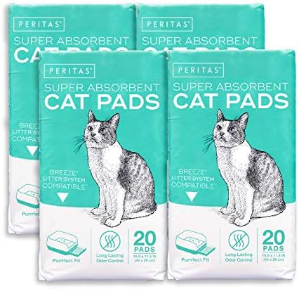 PADS DE CAT PERITAS | Reabastecimento genérico para Breeze Tidy Cat System | Almofadas de revestimento de gatos para