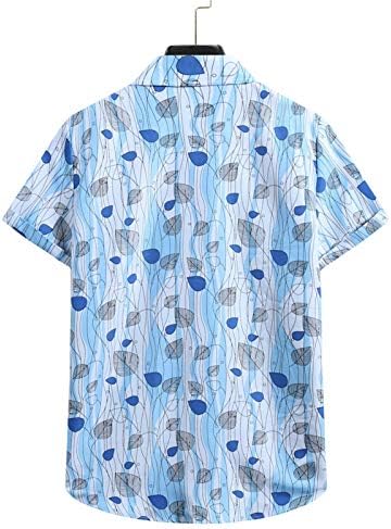 Camisas de verão de manga curta masculinas estilo 50s rockabilly manga curta de manga curta camisas havaianas camisas casuais camisas