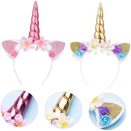 Soimiss 2pcs Cabelos de fiagem para meninas Cabelo garotos Kids Tiara Creative Cartoon Cabeça Cabeçalhos Departamento de Faracão Cabeçalho do Cartoon Baby The Flowers Plástico Presente Scrunchies para meninas