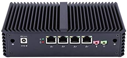 Mini-computador sem ventilador inuomicro com 4 LAN, mini-roteador de mesa G4005L com 8 GB DDR3 RAM 512GB SSD, Core i3-4005U, Dual Core 1.7GH, Aes-Ni Home Office Firewall Router