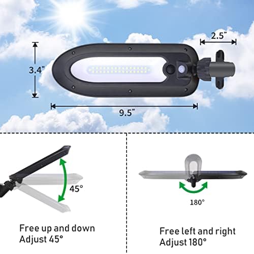 Jamiewin Solar Street Lights Outdoor, sensor solar de movimento leve luz de parede solar de parede externa à prova d'água de segurança de inundações para calha de calha de garga