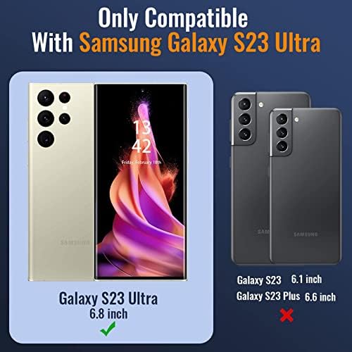 Oterkin para Samsung Galaxy S23 Ultra Case Propertável, S23 Caso Ultra com protetor de tela integrado [Suporte de impressão digital] [Proteção de corpo inteiro] [grau militar de 12 pés] S23 Caso de telefone Ultra.