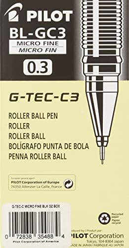 Piloto G-TEC-C Gel Ball Ball Canelas, Ultra Fine Point, tintas de cores variadas, bolsa de 10 pacote