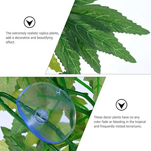Plantas artificiais de Patkaw recipientes de vidro de 3 plantas de simulação vadão de lagarto lagarto planta artificial