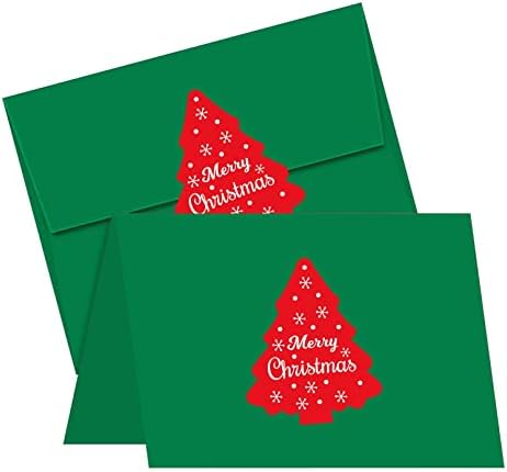 300 PCs Grades de selo do envelope de Natal Rótulos de árvore de natal