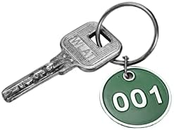 Utalind 20 pcs tags de metal com anéis-chave, número 1-20 tags de armazenamento redondo etiquetas de bagagem etiqueta