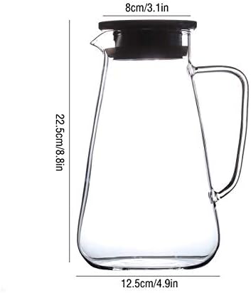 jarra de água de café arremessadora de vidro de grande capacidade com alça anti-escaldamento borossilicato chaleira de panela