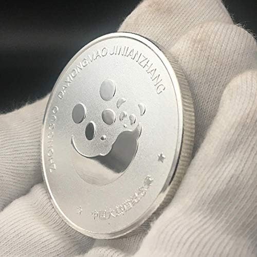 Criptomoeda chinesa panda prateada coin comemorativa comemorada fada de dente com estojo com copina de moeda de caixa protetora moeda colecionável pessoal