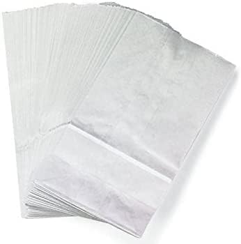 Retire o Essentials 3 lb Kraft White Paper Bag - Lunhanas ecológicas - Sacos de papel pequenos para embalar sacos de serviço de almoço de almoço de almoço