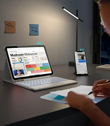Caixa de 10ª geração do iPad do touchpad de chesona com teclado, luz de fundo de 7 cores, trackpad multi-toque, capa de flip stand