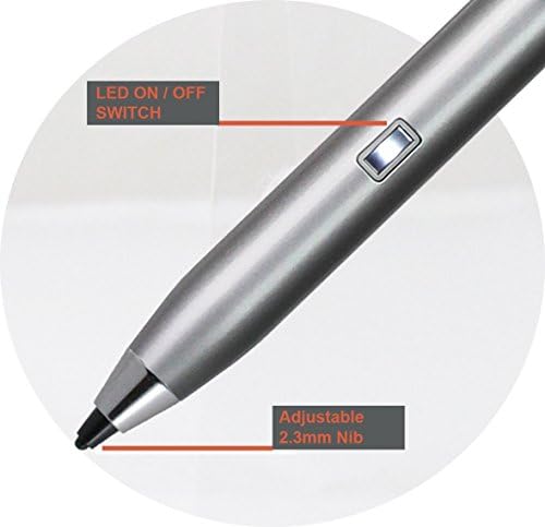 Broonel Silver Point Fine Digital Active Stylus Pen compatível com o iPad Pro 12,9 polegadas