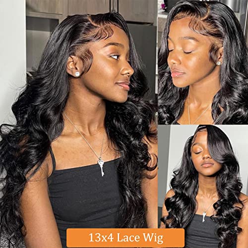 Fascara Wody Wave Lace Front Wigs Human Human Human 13x4 HD Transparente Lace Wigs Frontal para mulheres negras pré -arrancadas