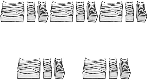 Cabilock 15 PCs laços de separação e divisórias roupas roupas de camisa para roupas para cuecas de guarda -roupa bin
