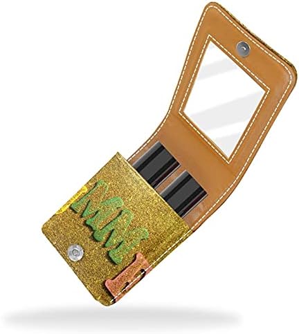 Caixa de batom com espelho Summer Summer Beach Lip Lip Gloss Solder Portable Batom Storage Box Travel Bolsa de maquiagem Mini Cosmético