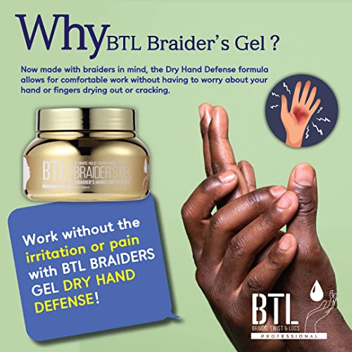 Mãos de Btl Braider Dry Defesa Ultimate Hold Condicionamento Gel 16 oz BTLG04-16 0