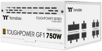 Thermaltake ToughPower GF1 750W Edição de neve Sli/Crossfire Ready 80+ Gold Gold Ultra silencioso 140 mm Rolamento hidráulico Smart