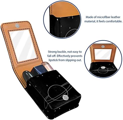 Bolsa de batom de batom de maquiagem de oryuekan com espelho portátil de armazenamento portátil de armazenamento de armazenamento Lip