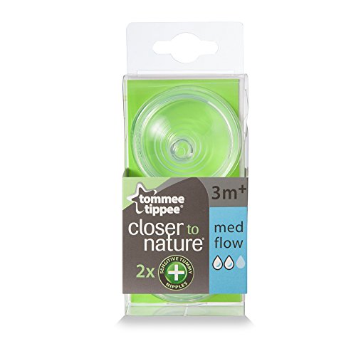 Tommee Tippee Anti -Colic Mamilos, Fluxo Médio, 2 contagem