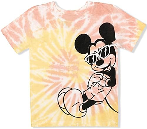 T-shirt de meninos do Disney Mickey Mouse para crianças pequenas e crianças-verde/vermelho/cinza/azul/amarelo